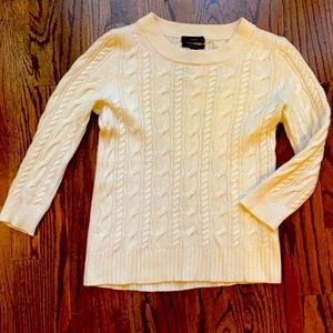 J Crew cashmere cable knit sweater, small